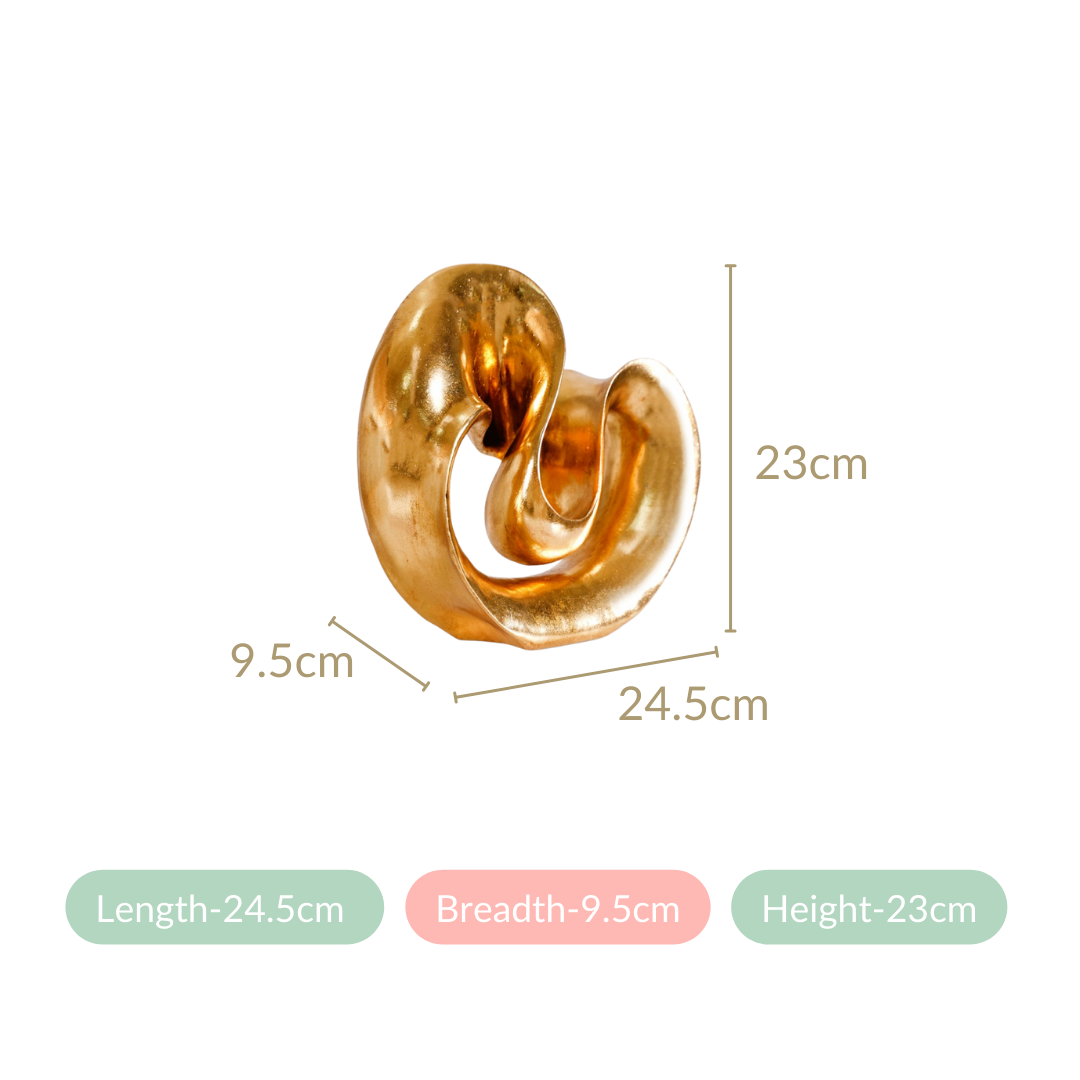 Abstract Fluid Accent Showpiece Gold
