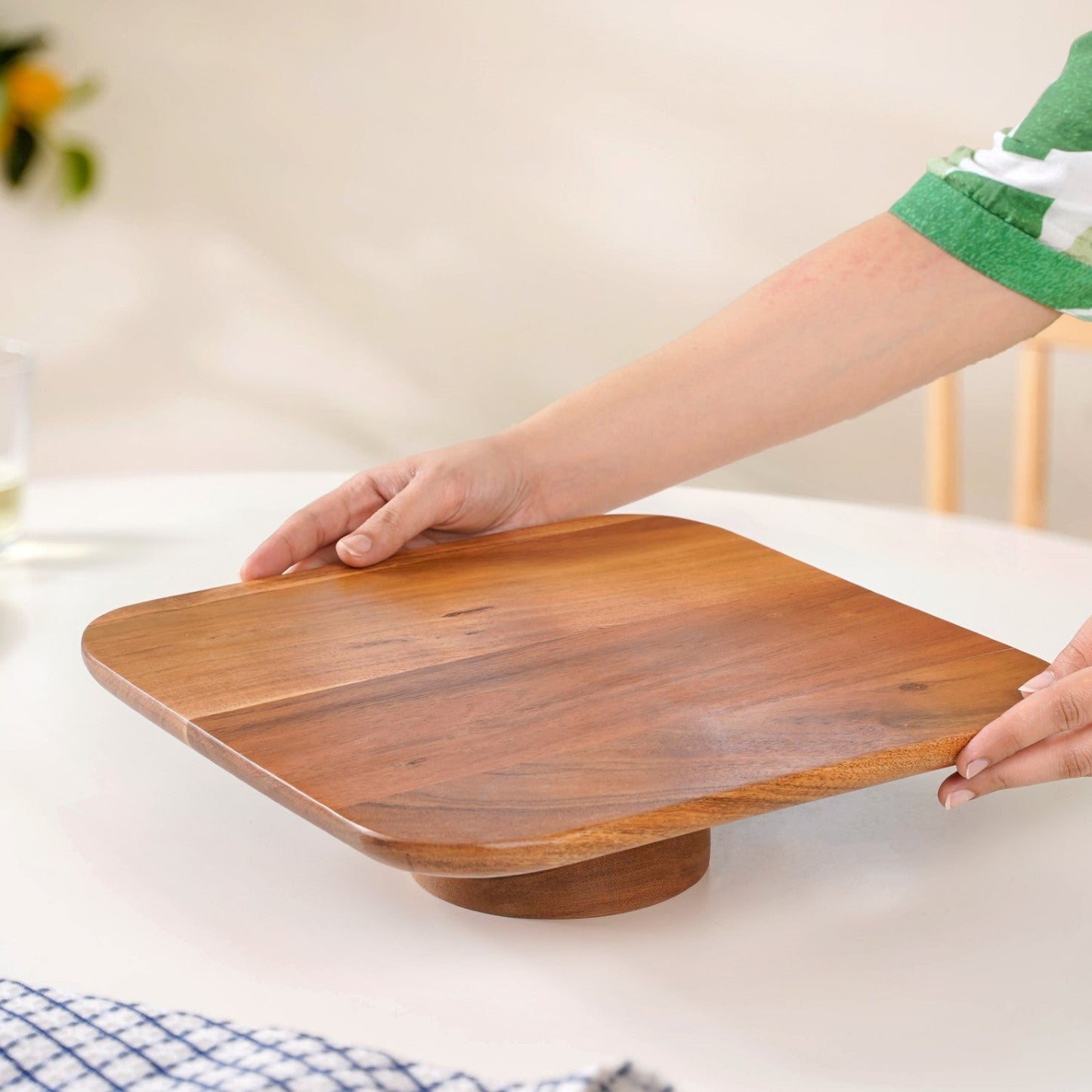 Acacia Wood Cake Stand