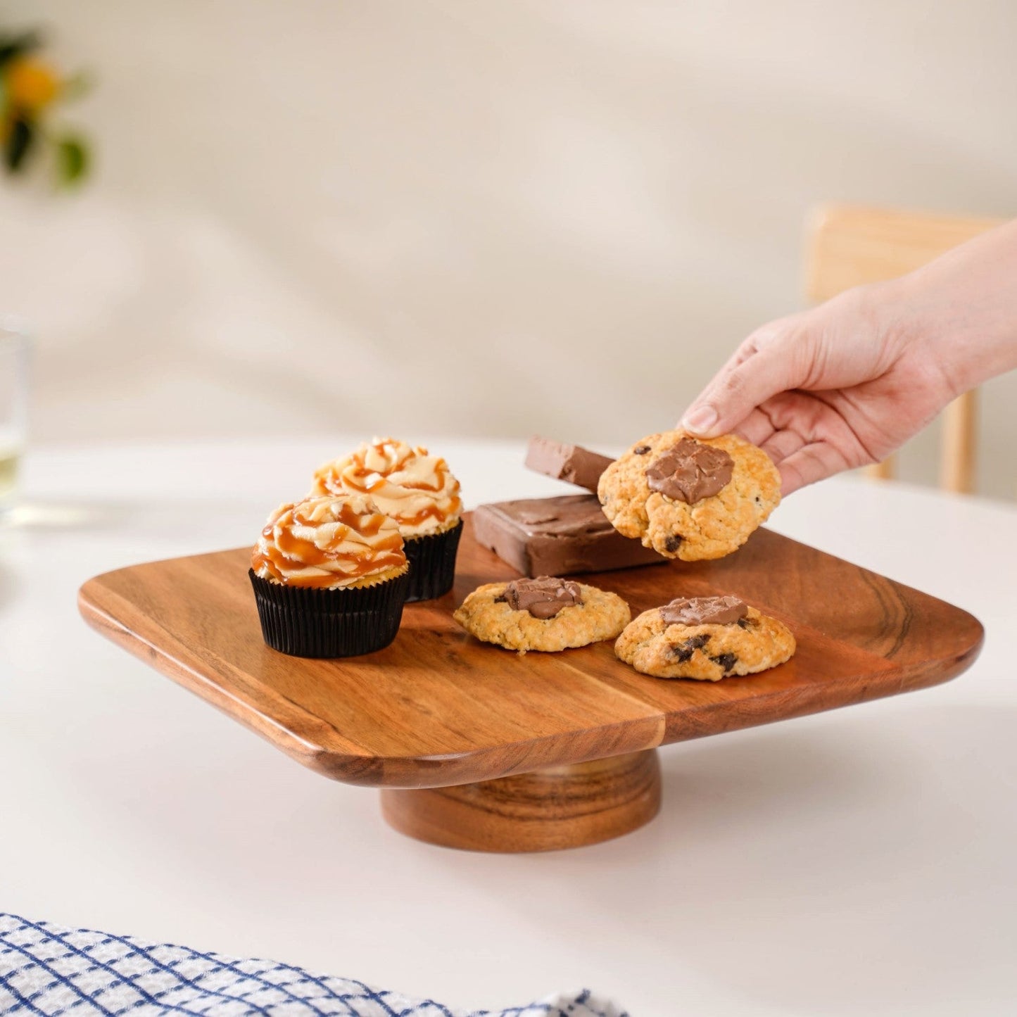 Acacia Wood Cake Stand