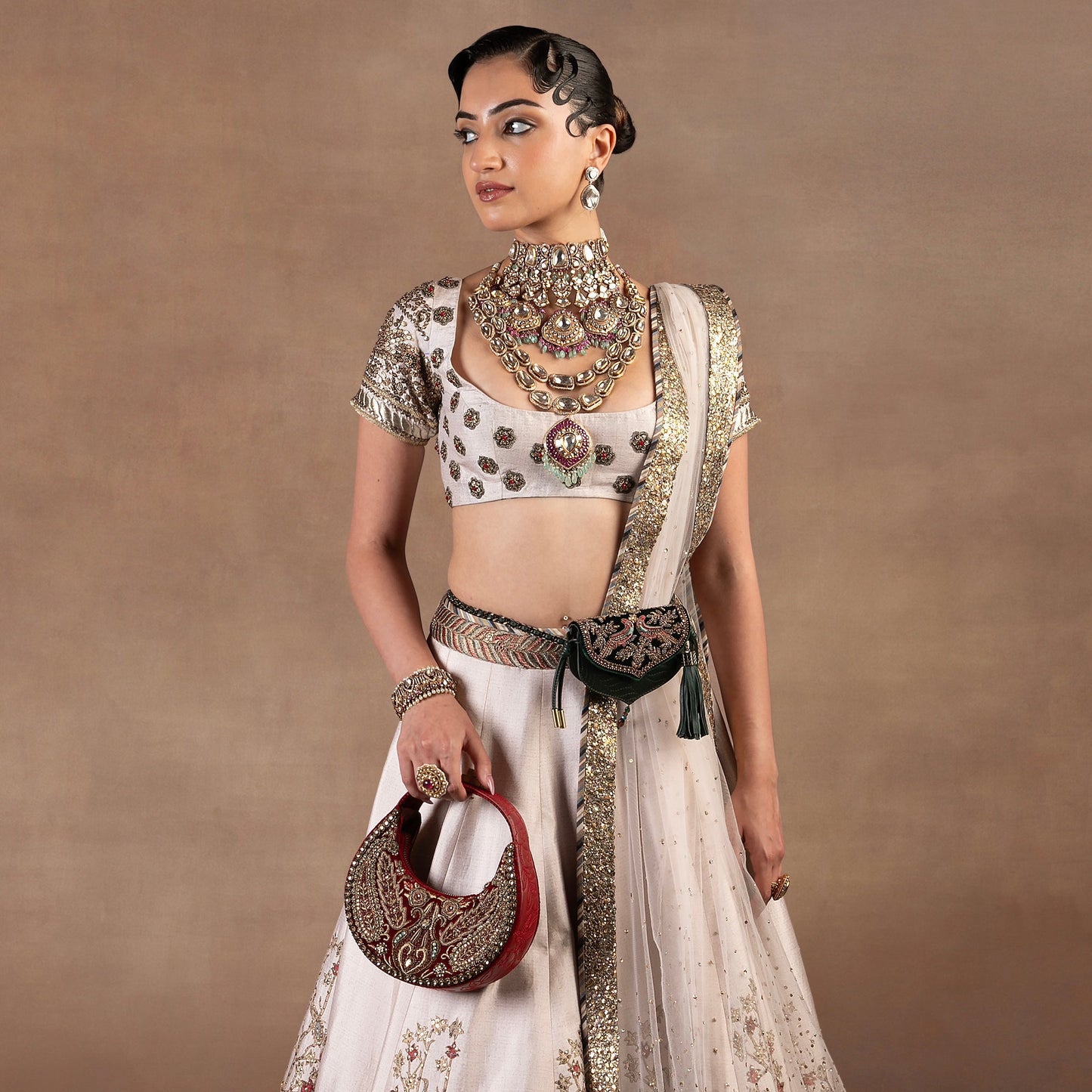 Almond Ivory Lehenga Set | EAST