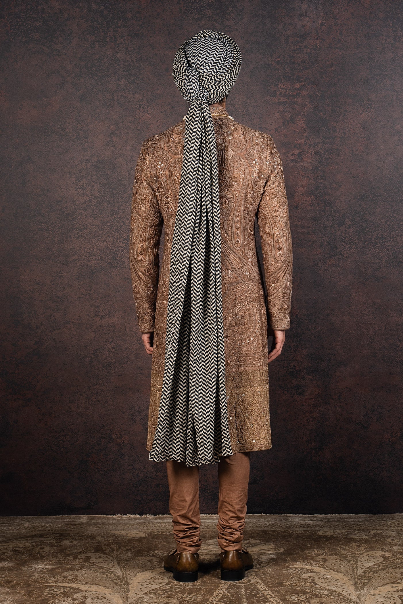 Almond Brown Sherwani Set | MURAQQA