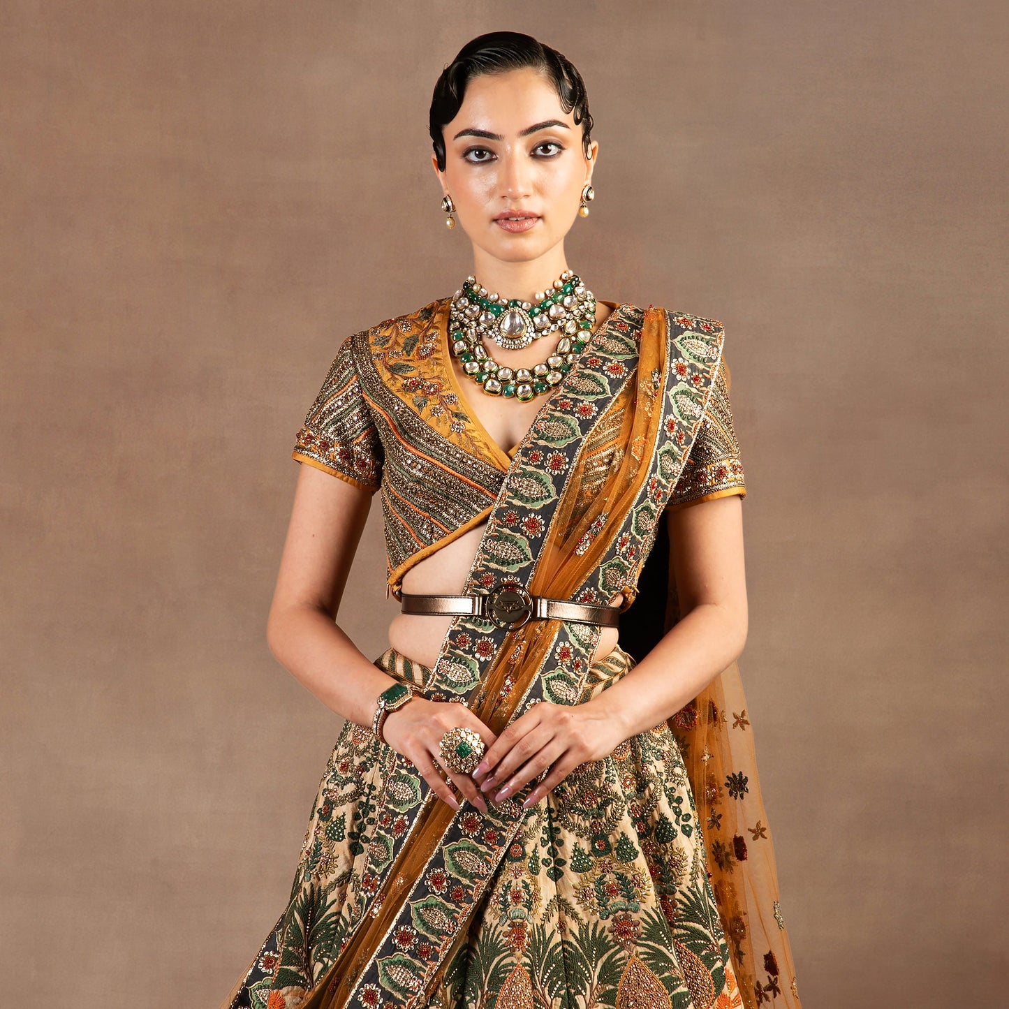 Amber Orange Lehenga Set | EAST