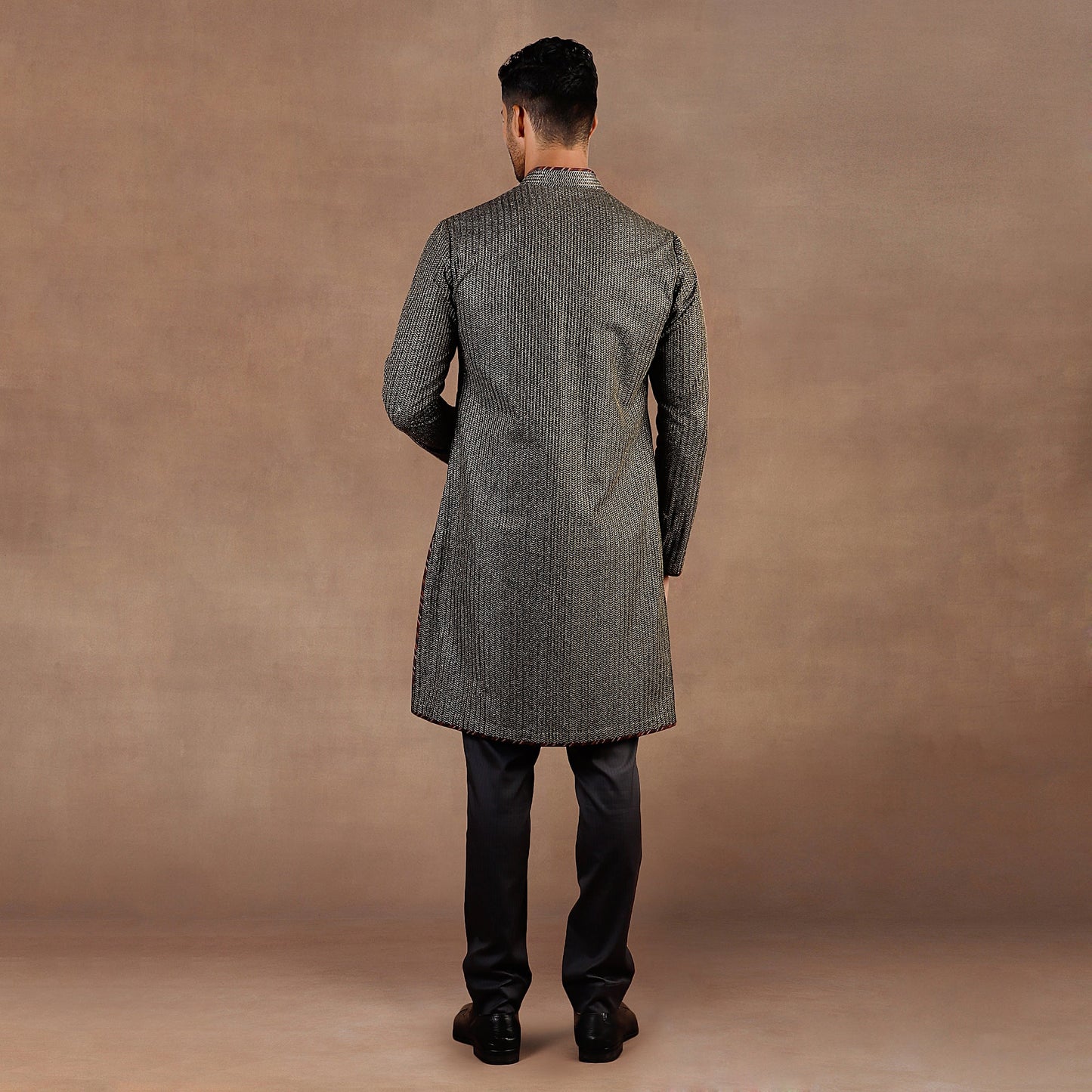 Antique Silver - Black Kurta Set | EAST