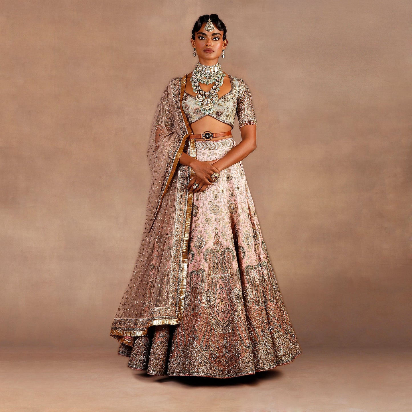 Baby Pink Ombre Lehenga Set | EAST