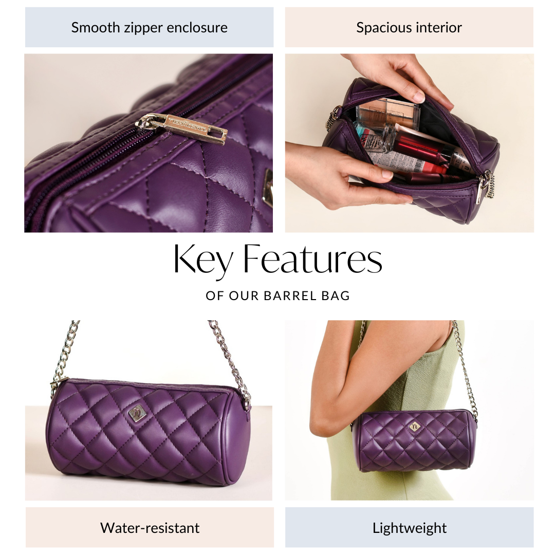 Purple Mini Barrel Bag