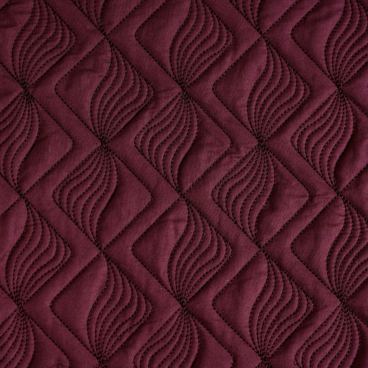 Marsala Embroidered 210TC Cotton Bed Cover With 2 Pillow Covers