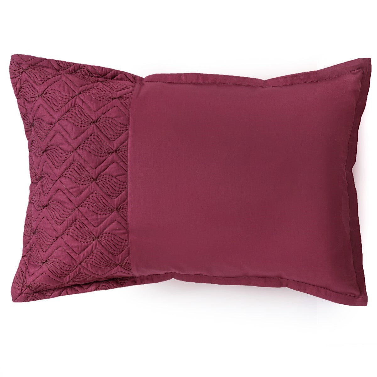 Marsala Embroidered 210TC Cotton Bed Cover With 2 Pillow Covers