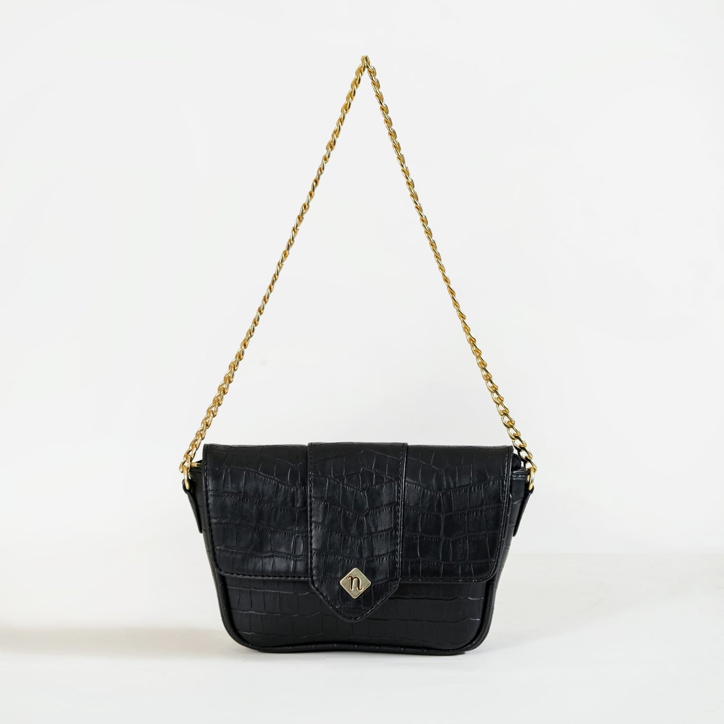 Croco Go-To Outing Bag Black
