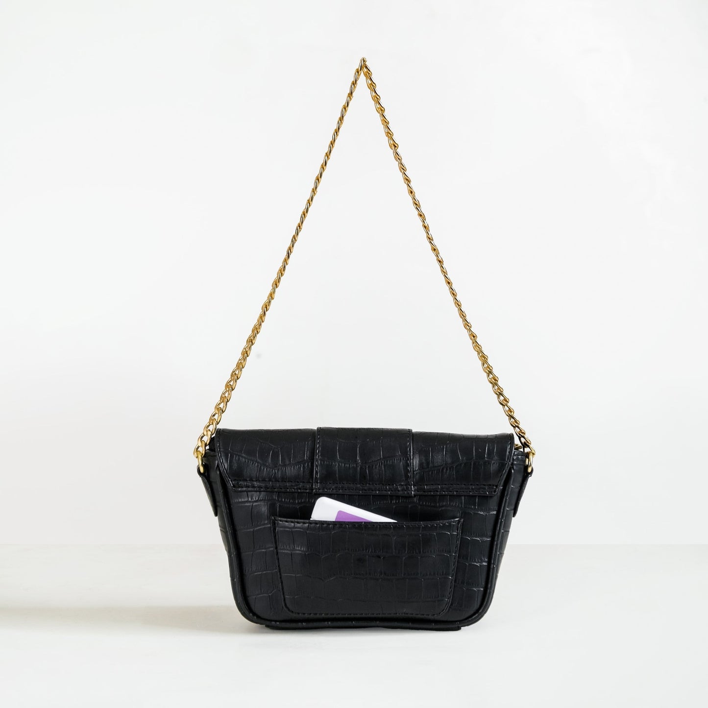 Croco Go-To Outing Bag Black