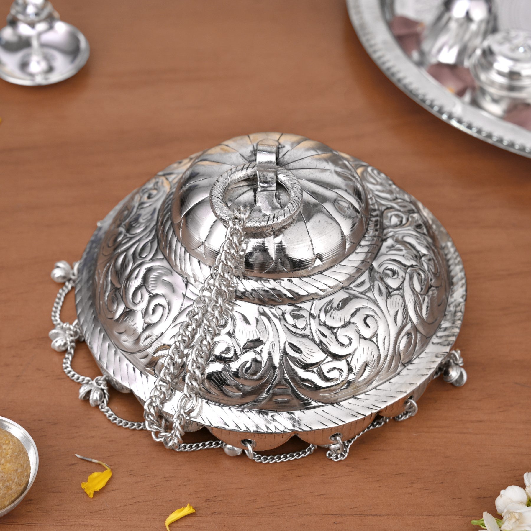Brass Chattar For Hindu Gods Singhasan Or Mandir 12cm