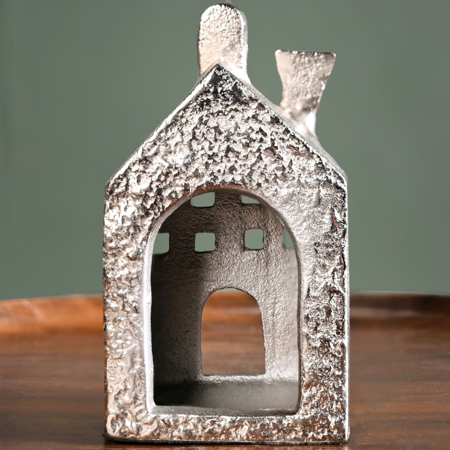 Casa Glow Tealight Holder In Silver