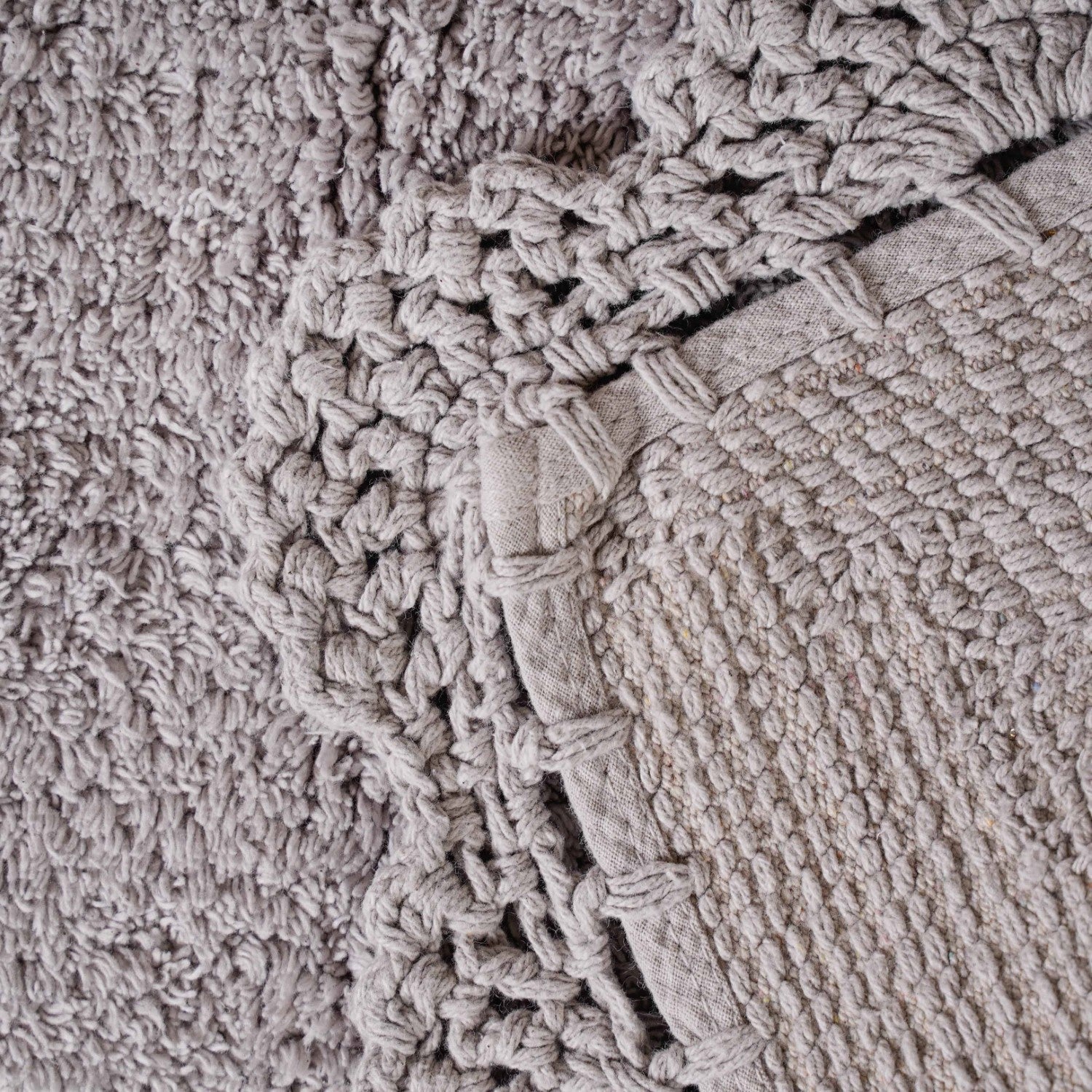 Plush Crochet Cotton Door Mats Set Of 2 29x21 Inch