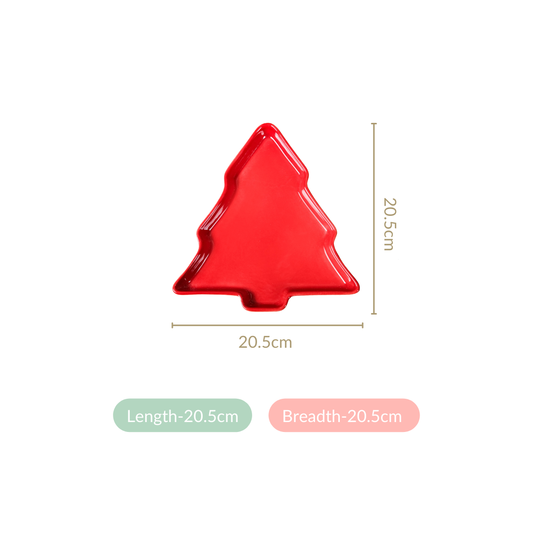 Christmas Tree Snack Plates Set Of 3
