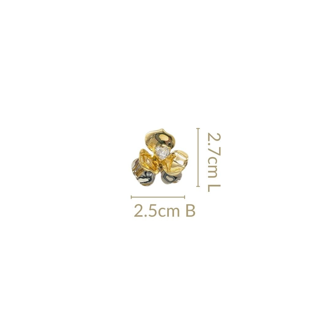 Floral Dual Toned Earrings