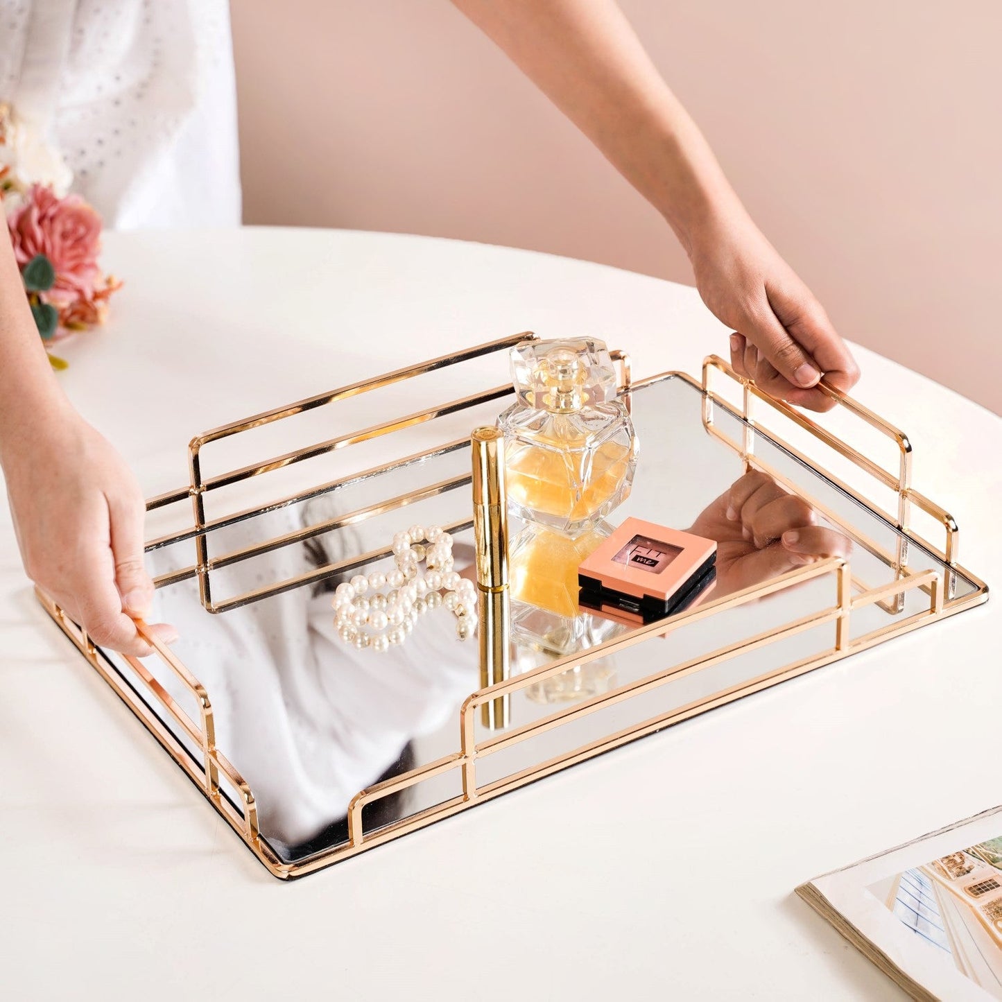 Luxury Minimalist Mirror Decorative Tray