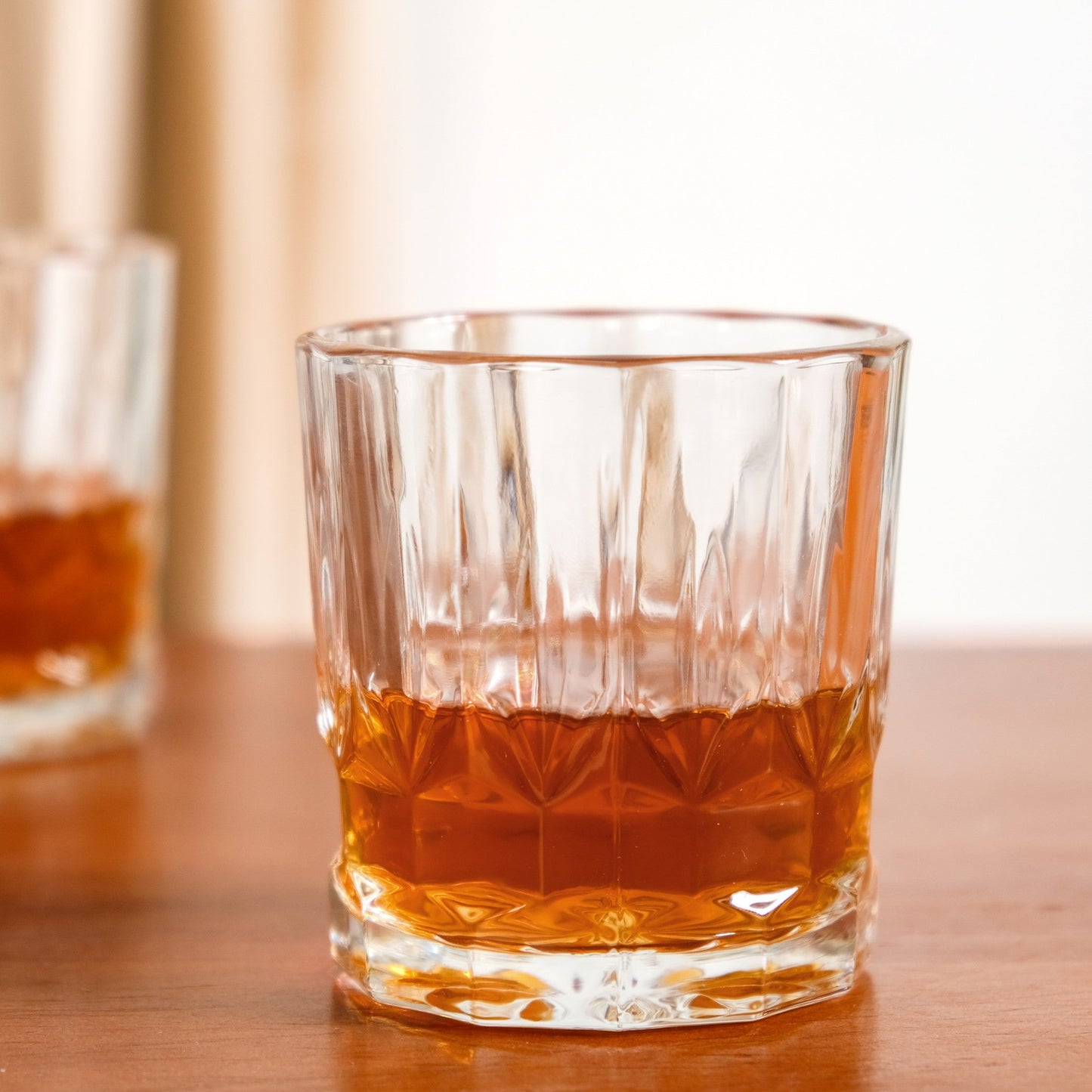 Embossed Heavy Base Whiskey Glass Large Set Of 6 310ml
