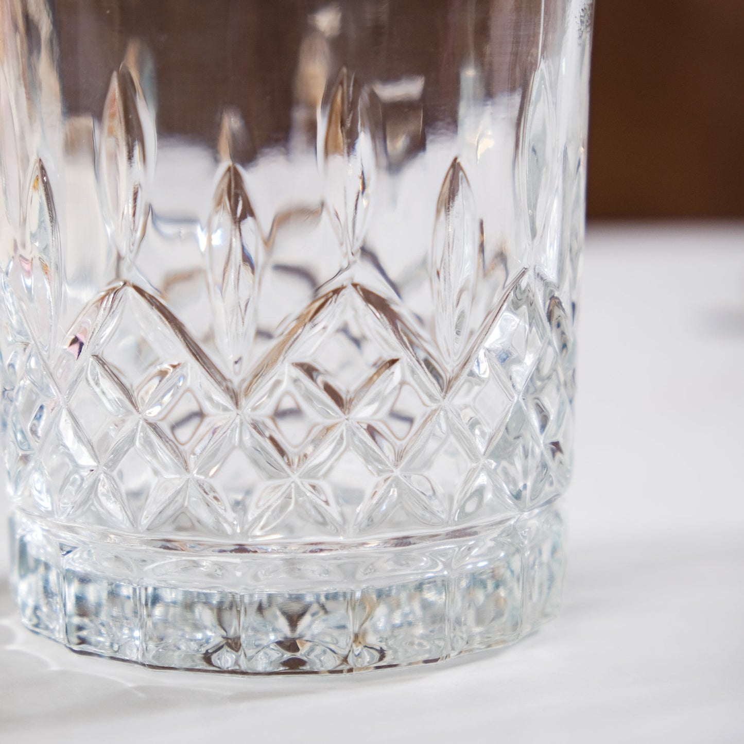 Embossed Heavy Base Old Fashioned Whiskey Glass Large Set Of 6 310ml