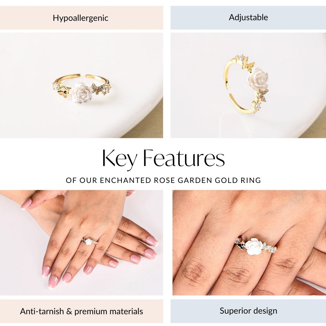 Enchanted Rose Garden Gold Ring