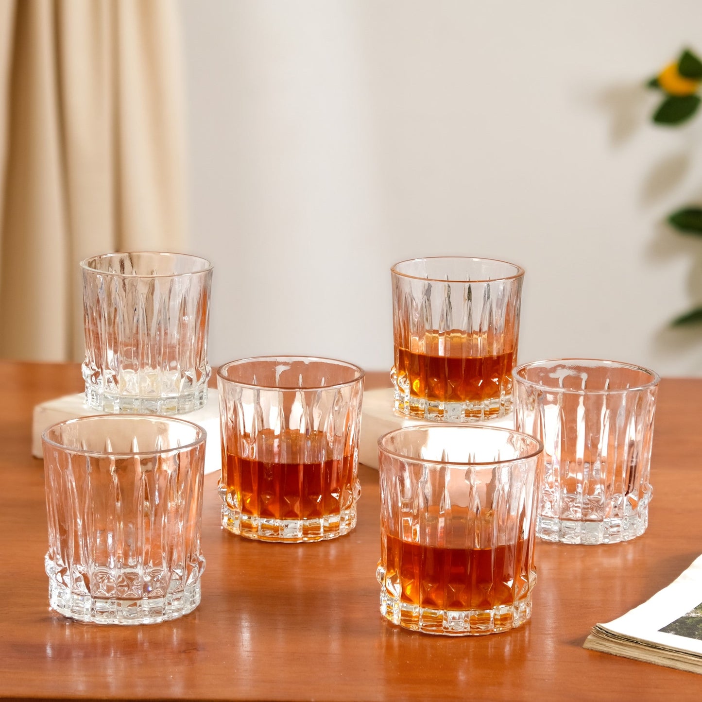 Fluted Jewel Premium Scotch Glass Large Set Of 6 310ml