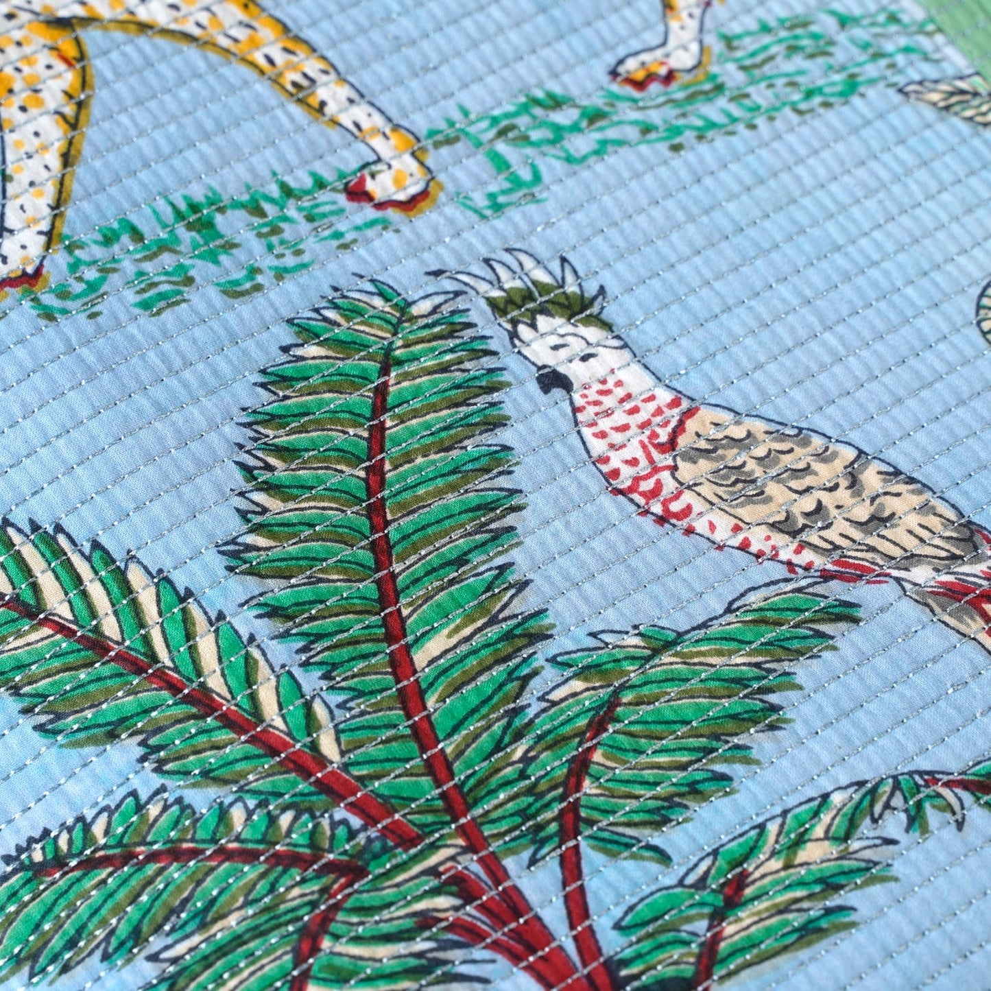 Forest Frolic Quilted Cotton Bedcover 250x220cm