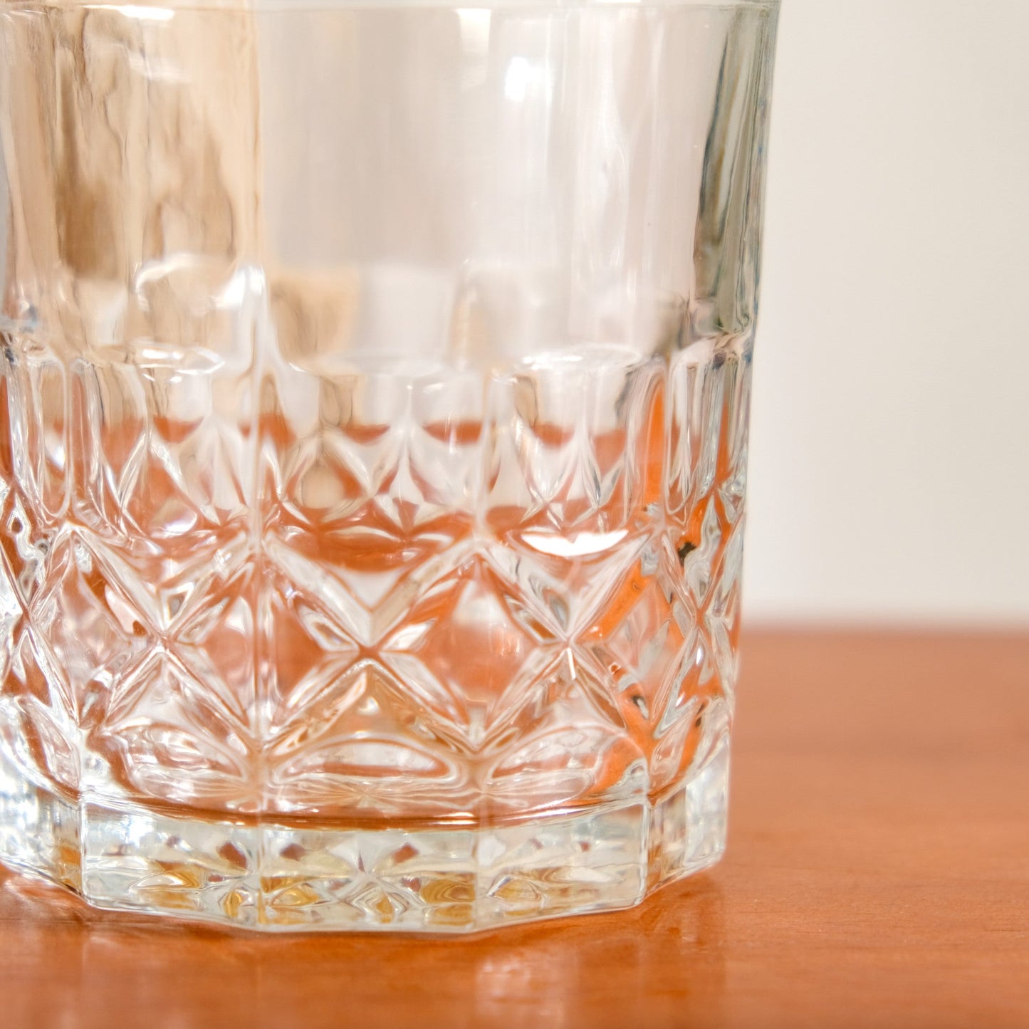 Geometric Embossed Scotch Glass Large Set Of 6 310ml