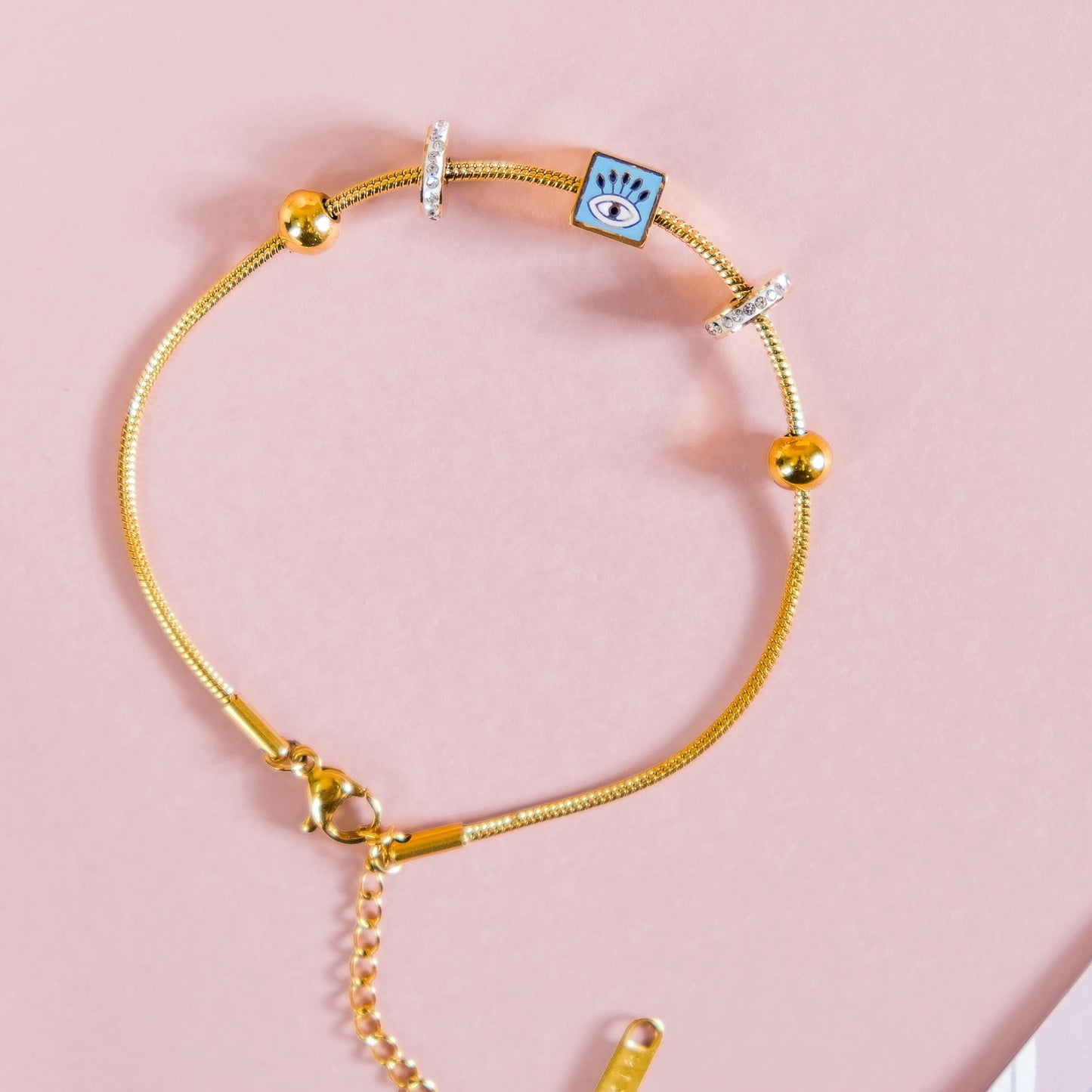 Evil Eye Gold Bracelet Rakhi Hamper Set Of 3 With Gift Box