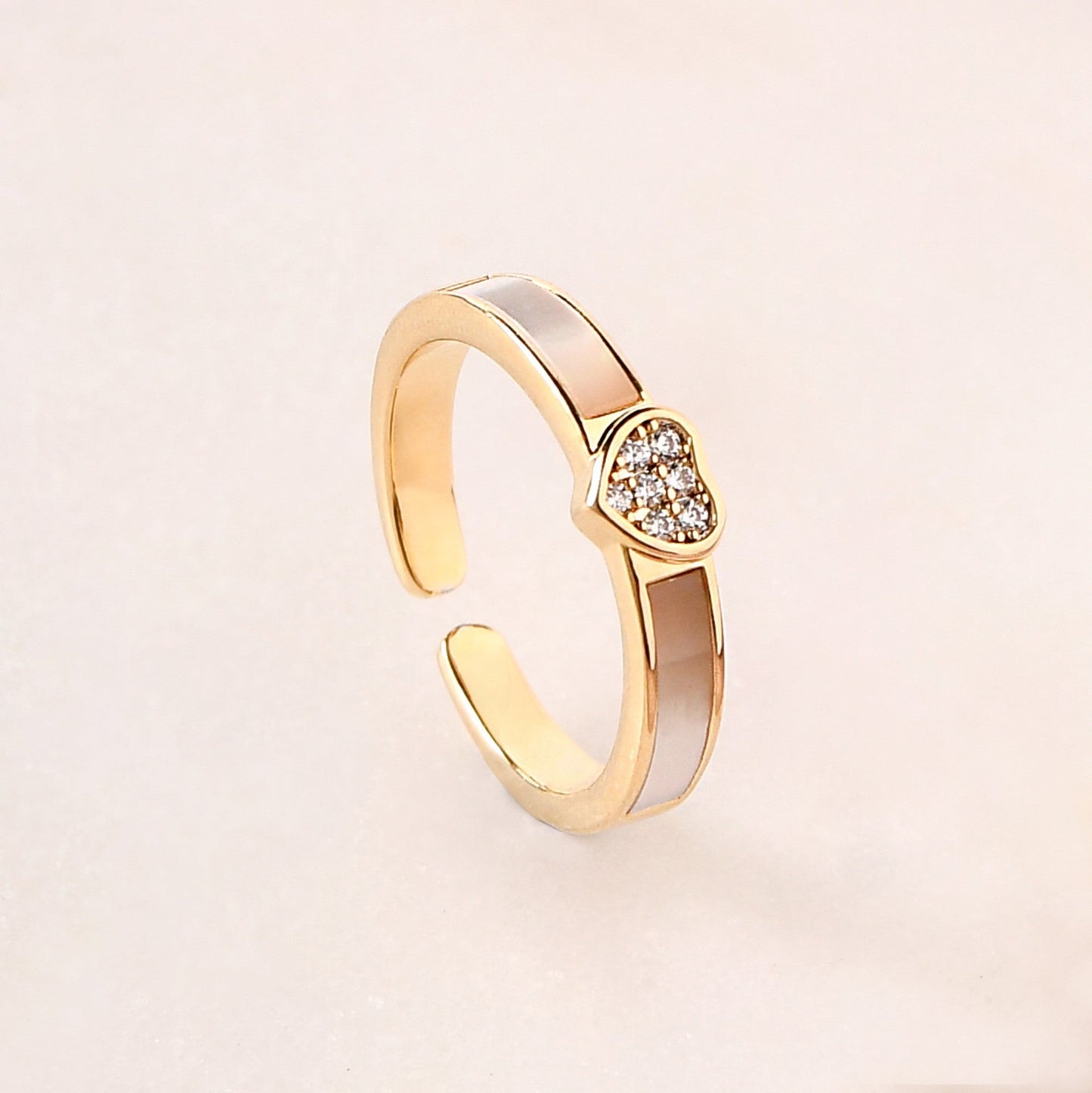Eternal Spark Gold Heart Ring