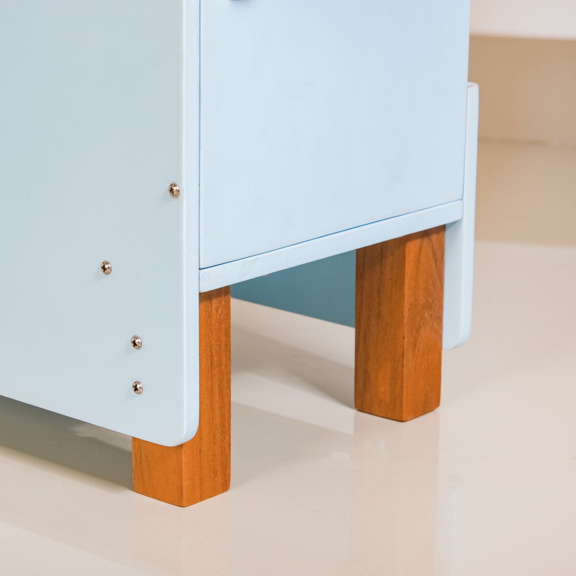 Pretend Play Creative Wooden Ice Cream Cart With Ice Cream