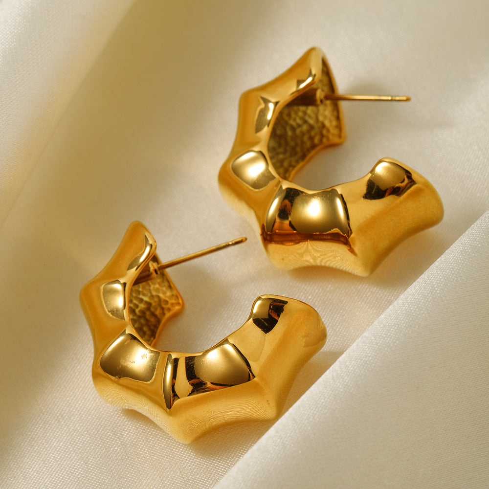 Half Circular Hoop Earrings