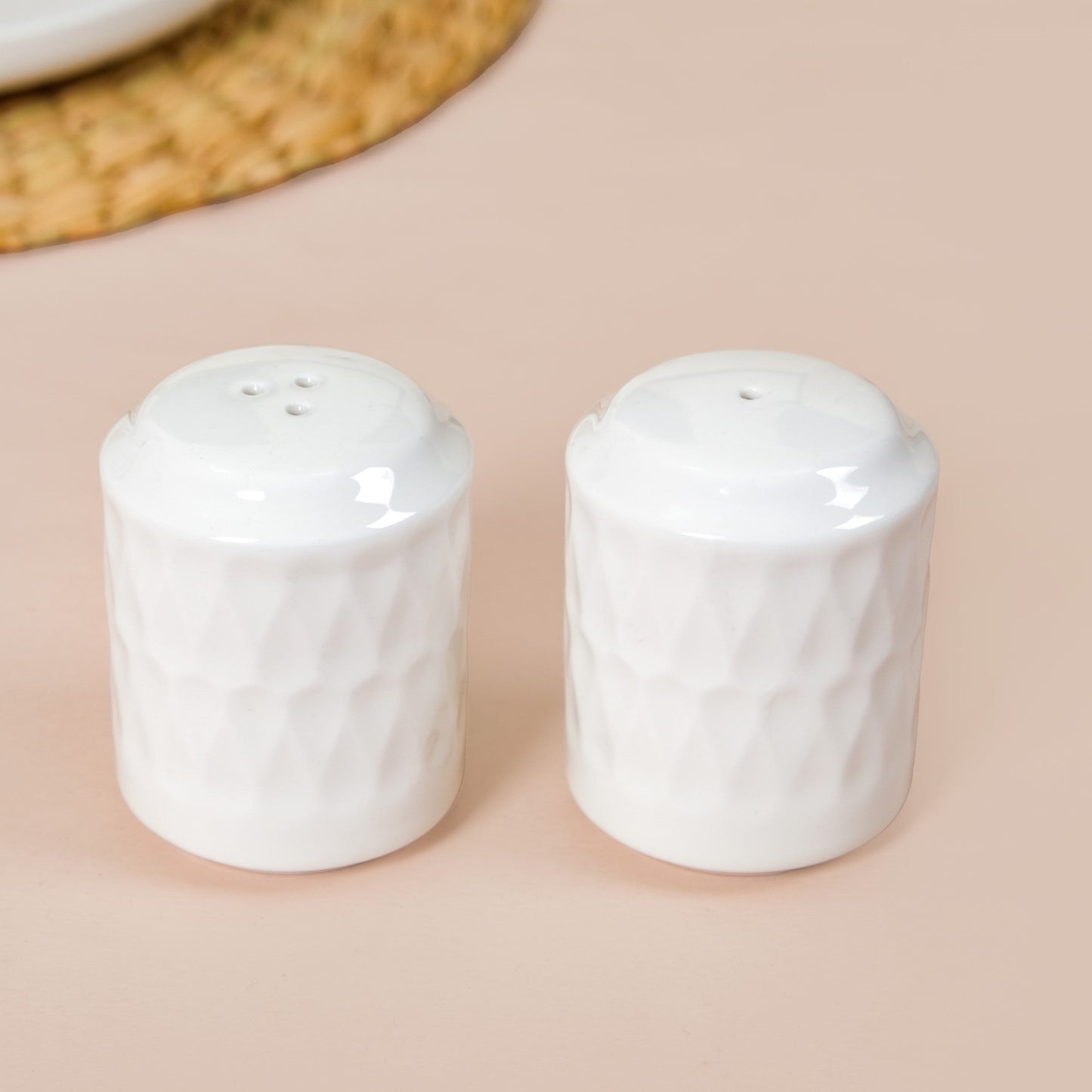 Ceramic Seasoning Jars Set Of 3 With Spoon And Wooden Stand
