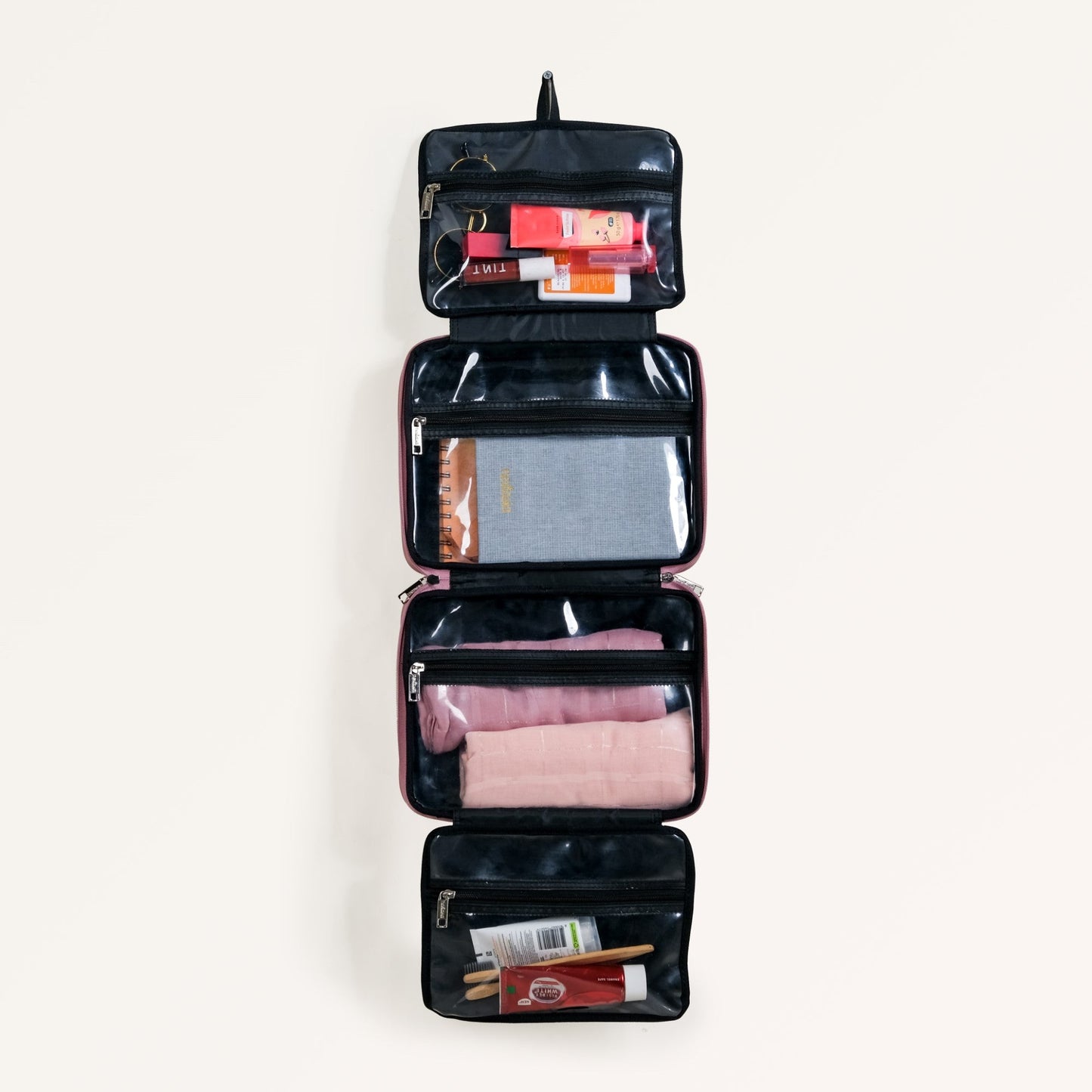 Quilted Travel Organiser Pink