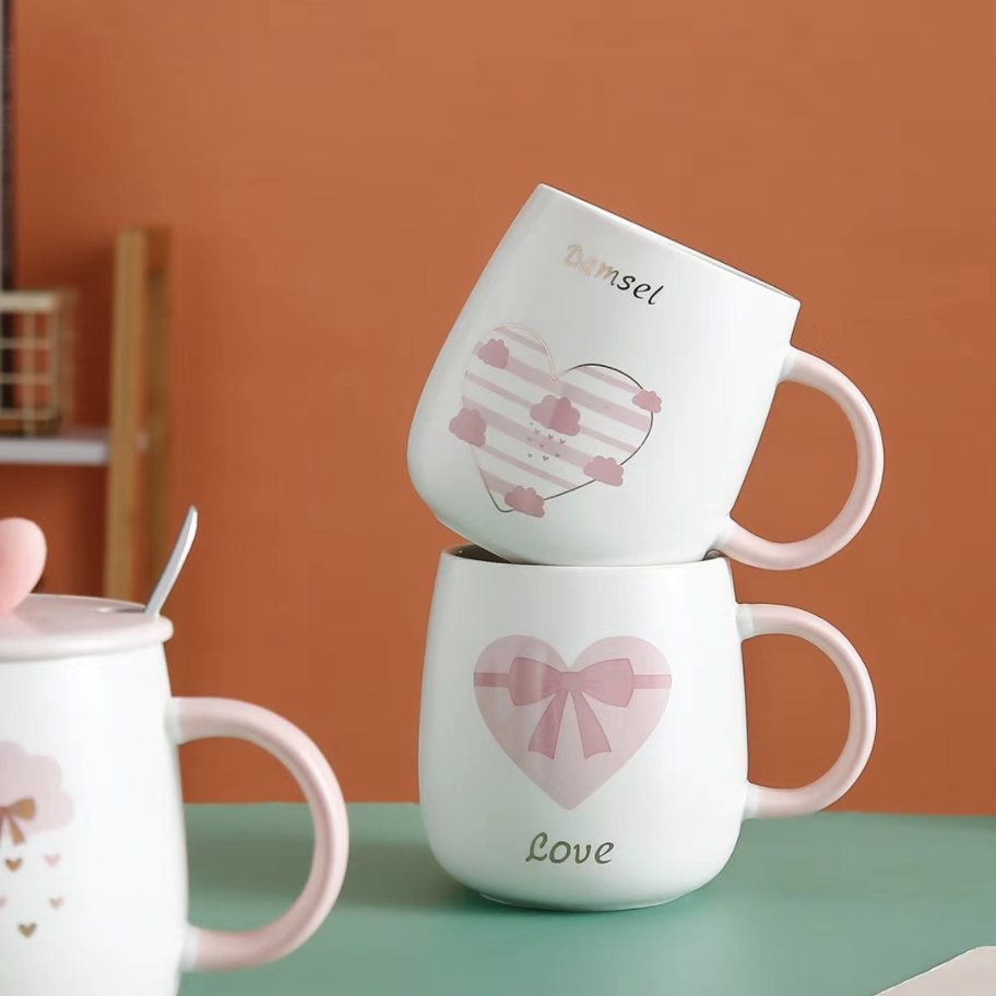 Pink And White Mug