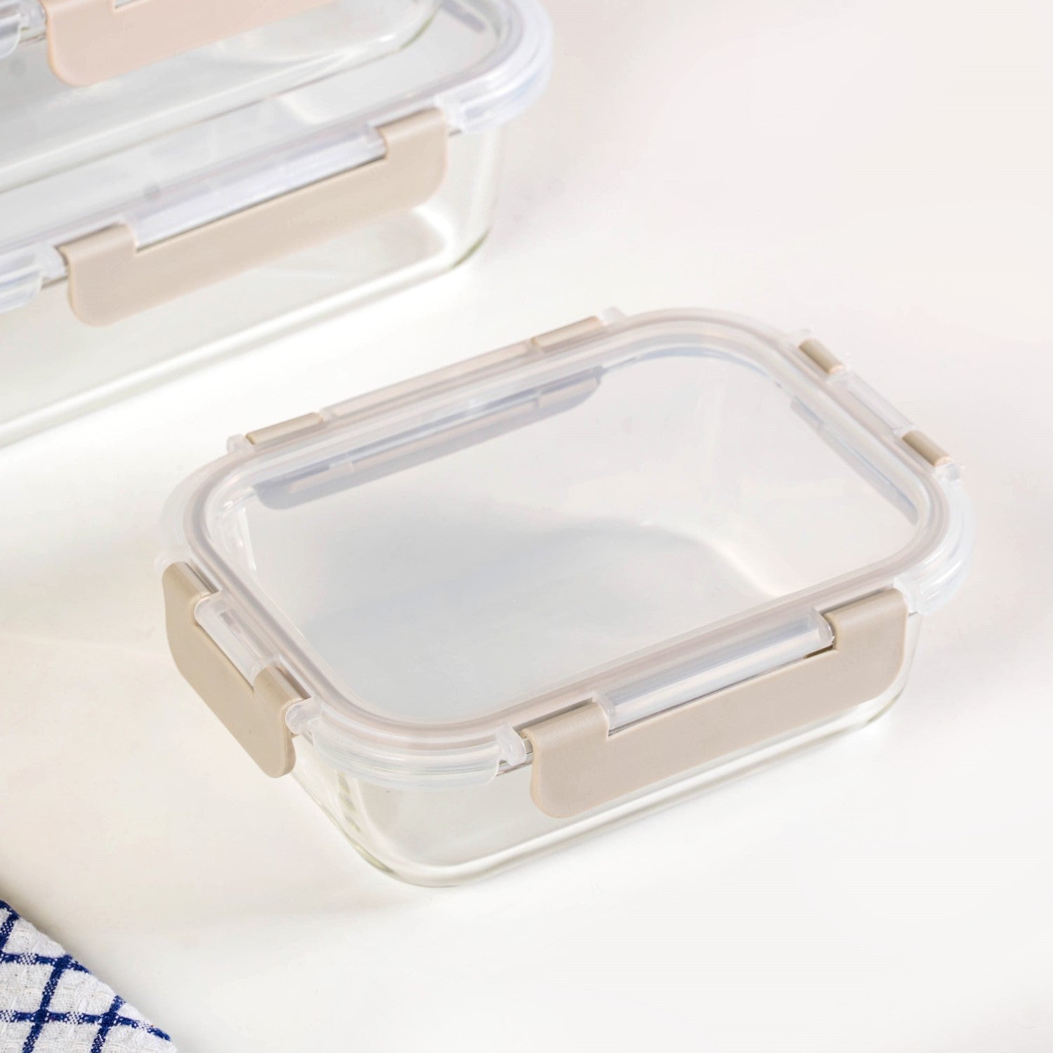 Nestro Leakproof Food Storage Box Set Of 5 Beige