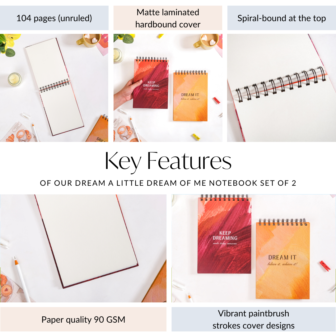 Keep Dream Notebook Set Of 2