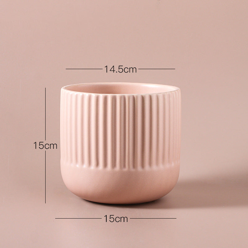 Ribbed Flower Pot