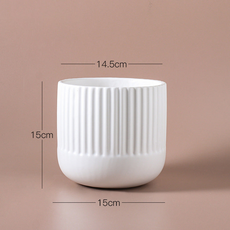 Ribbed Flower Pot