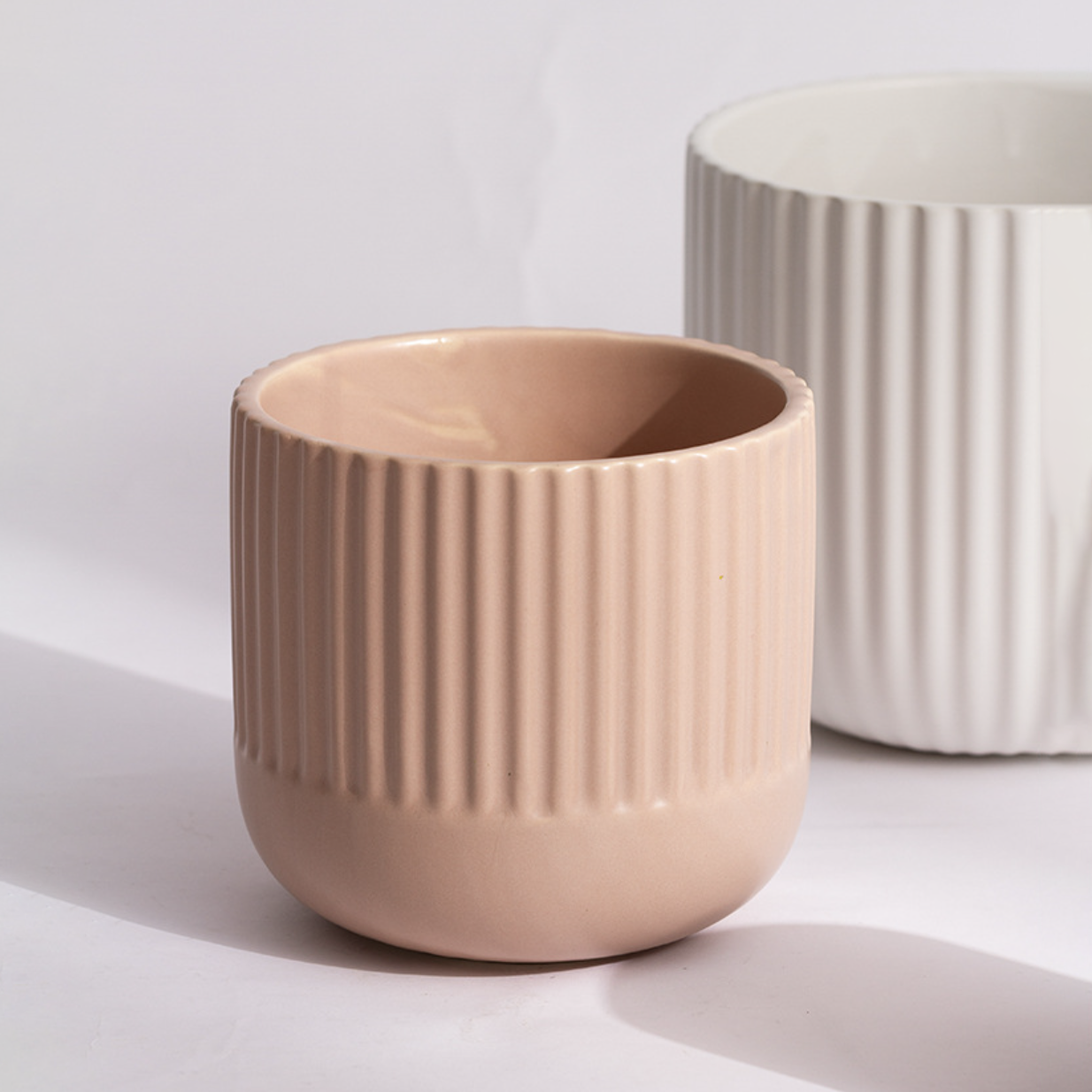 Ribbed Flower Pot