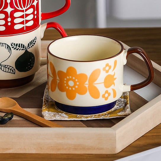 Orange Print Cup