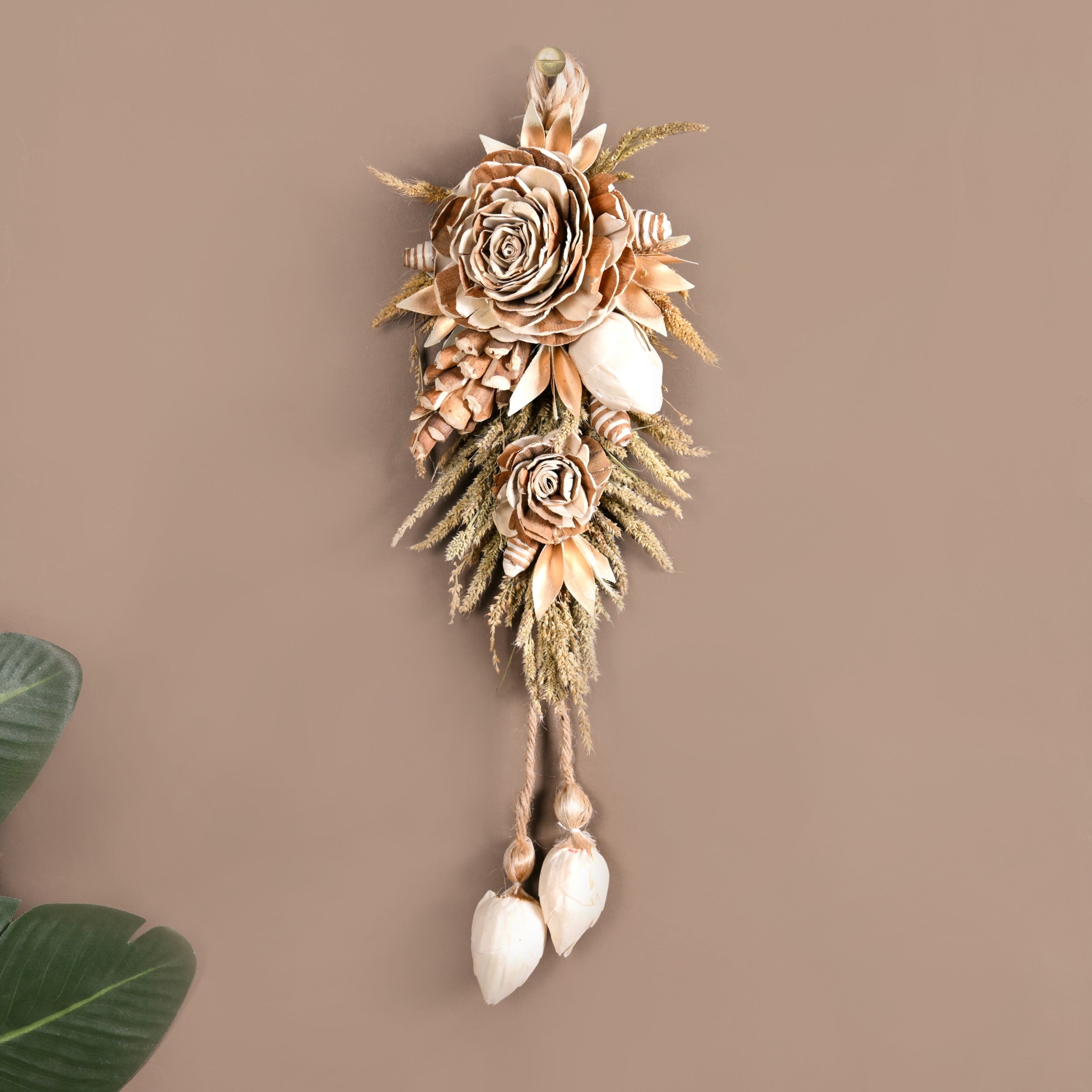 Organic Luxe Bloom Festive Wall Hanging Set Of 2