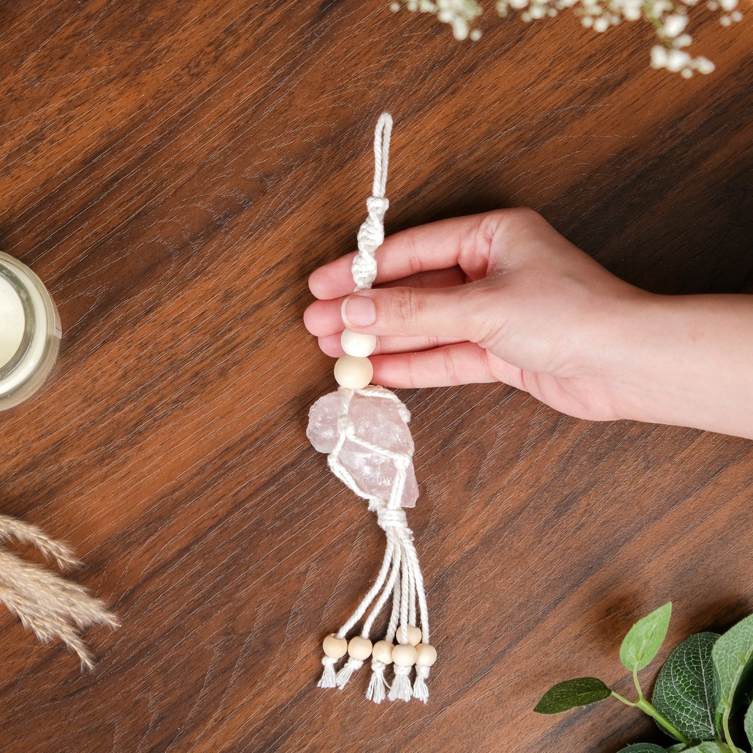 Pink Salt Macrame Wall Hanging Set Of 2