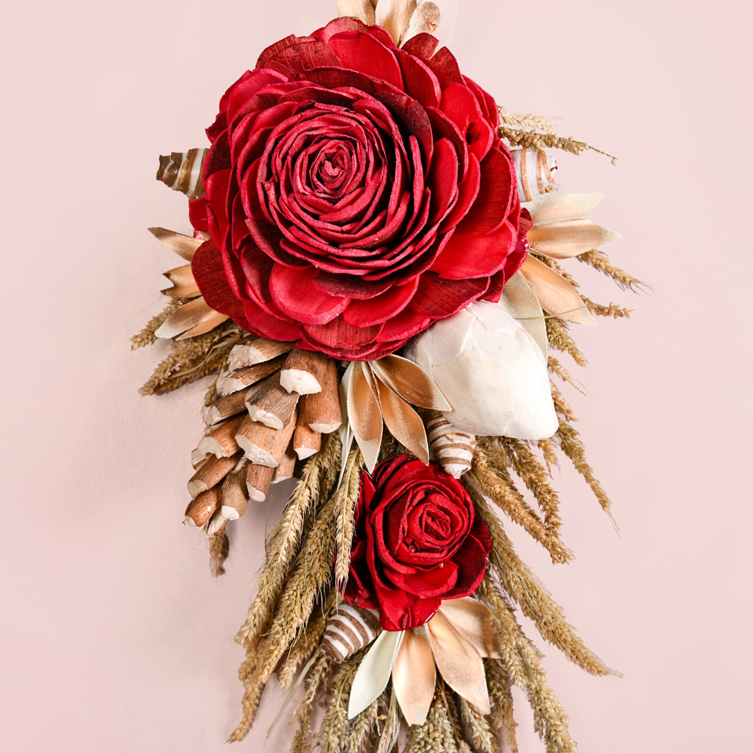 Organic Rose Festive Wall Decor Set Of 2