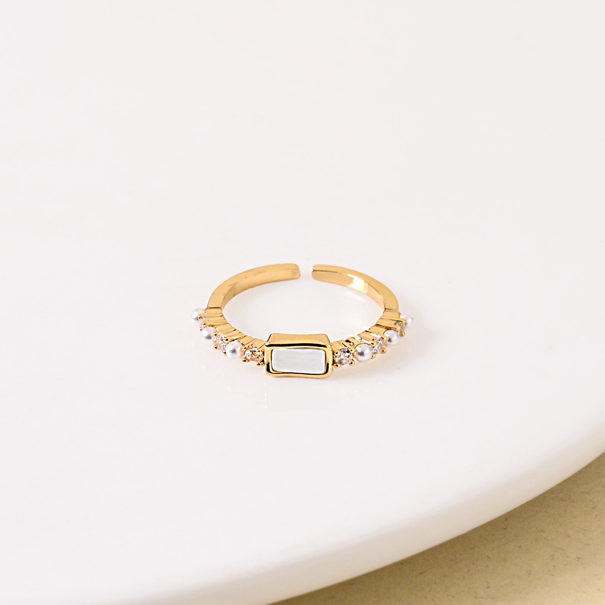 Pearl And Stone Gold Harmony Ring