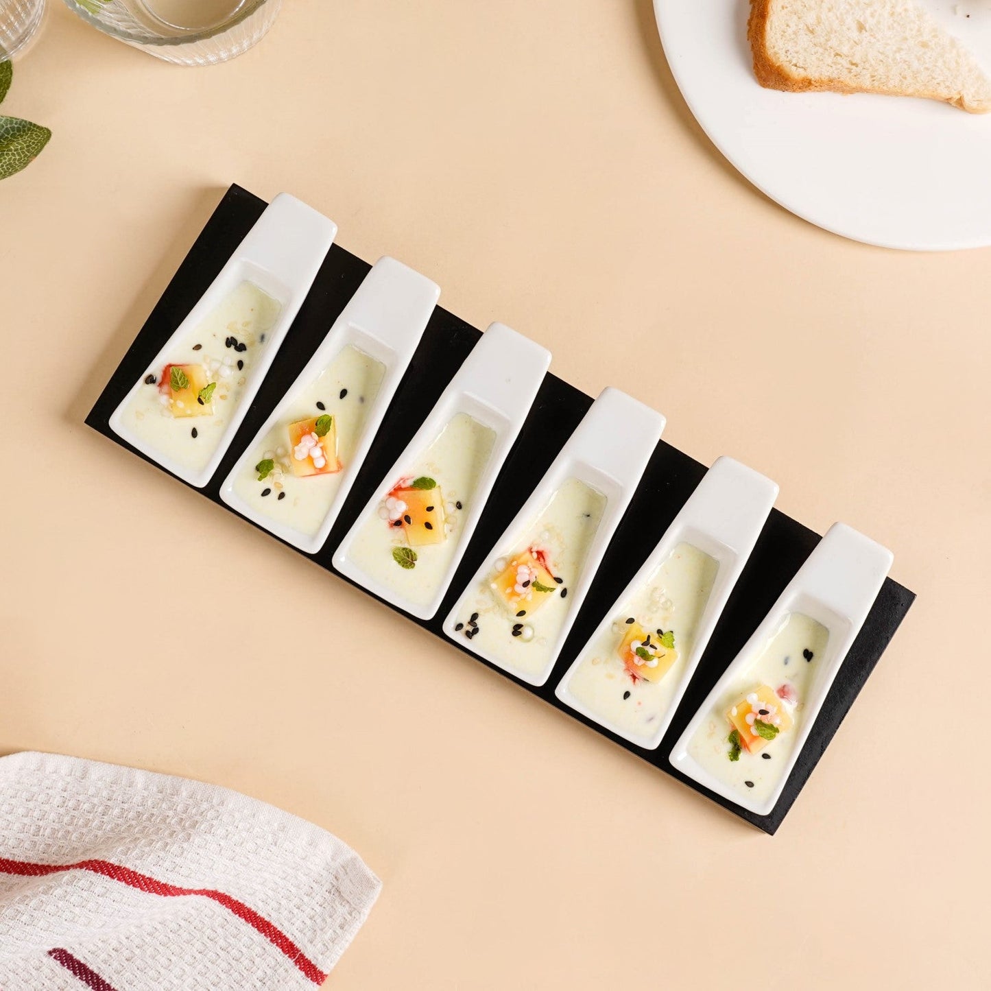 Appetizer Spoon With Tray Set Of 6