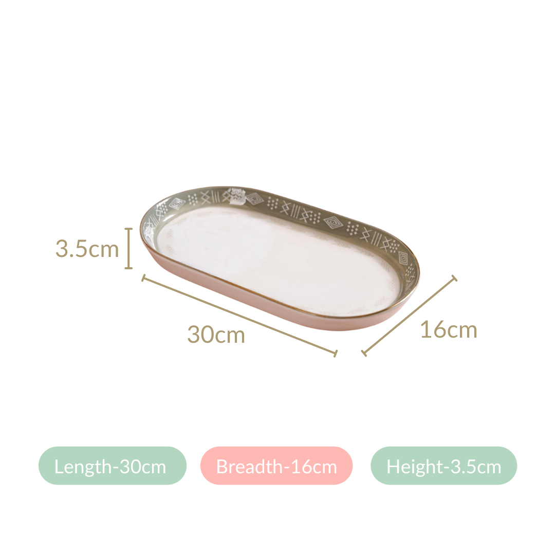 Azo Grey Set Of 2 Serving Platters 12 Inch