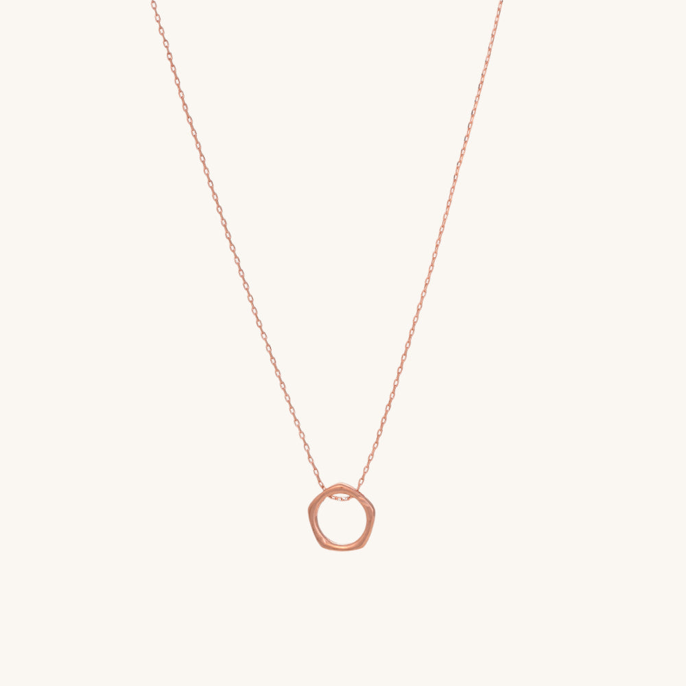 Mini Molten Necklace- 18k Rose Gold Plated