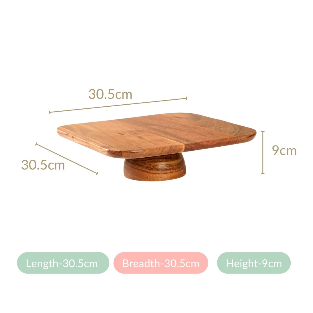 Acacia Wood Cake Stand