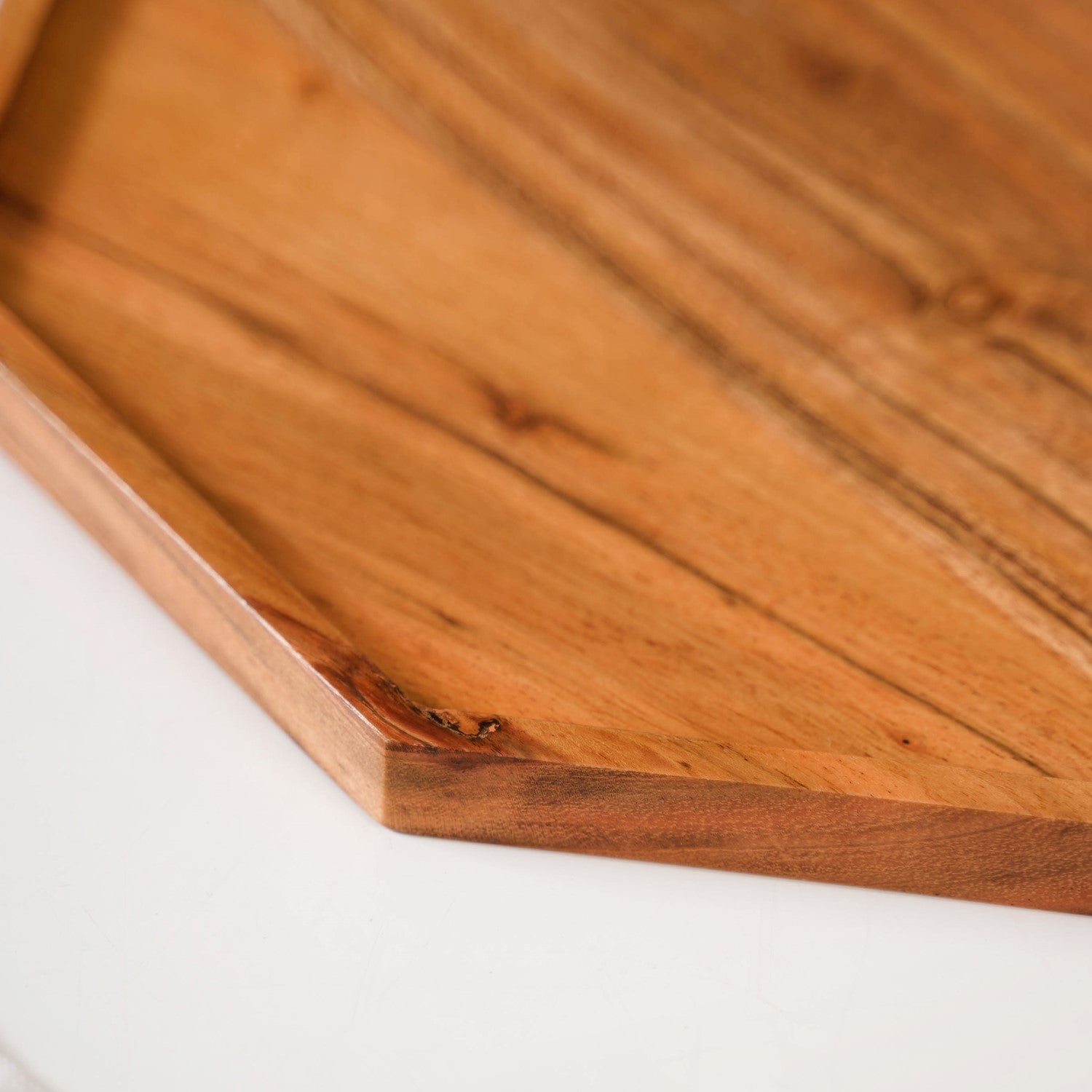 Octagon Wooden Snack Platter Large