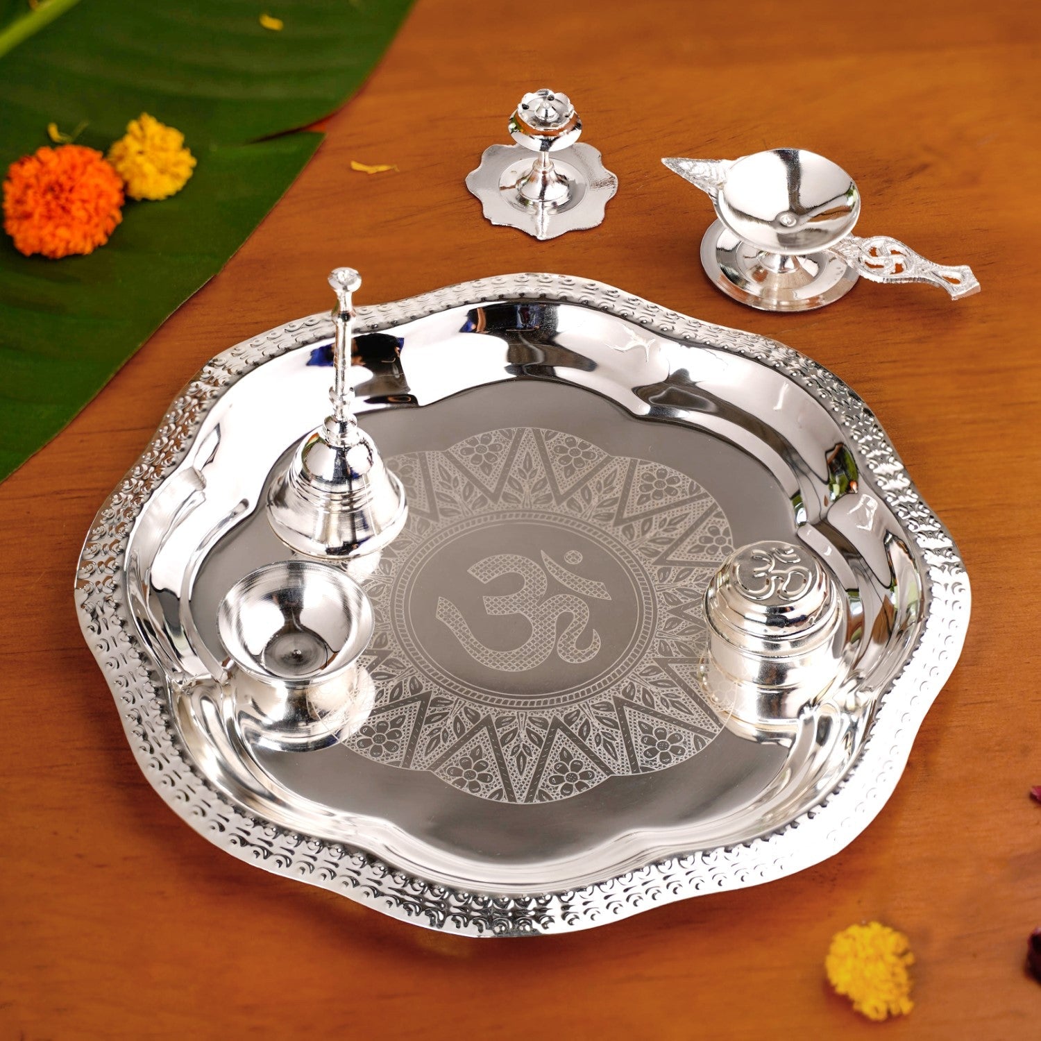 Pushpanjali Offering Pooja Thali Set Of 6