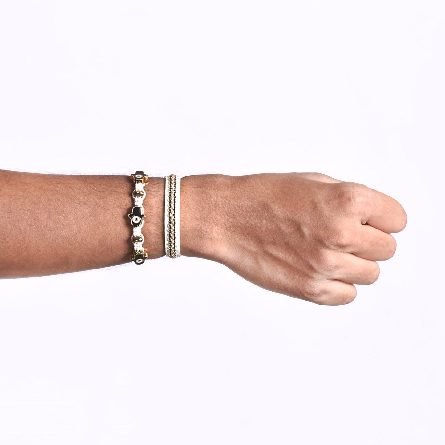 Sacred Hamsa Hand Bracelet Set Of 2