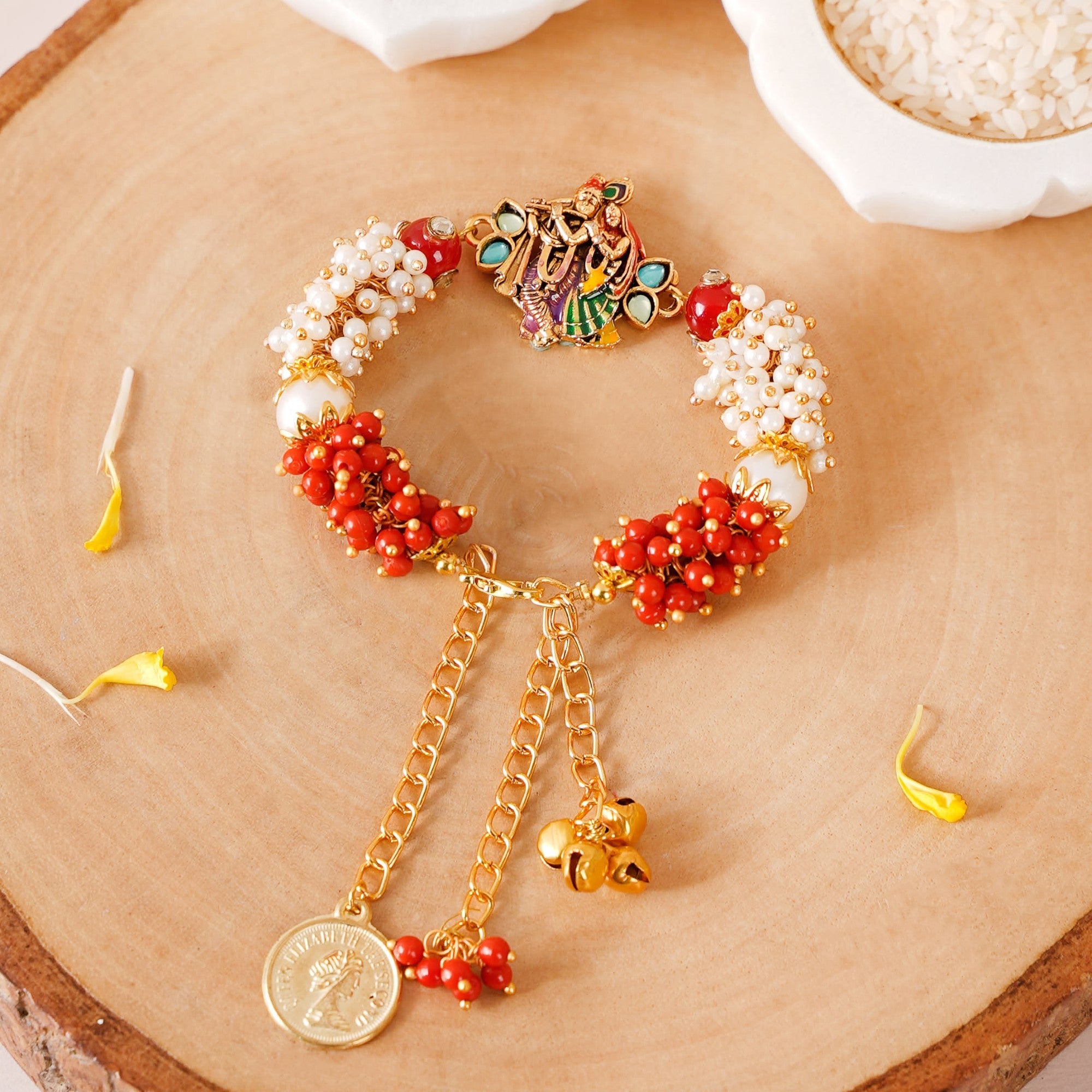 Radha Krishna Rakhi Gift Set For Bhaiya Bhabhi